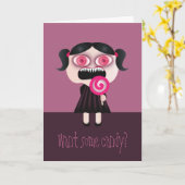 Woll Süßigkeiten? Funny Birthday Card. Karte (Gelbe Blume)