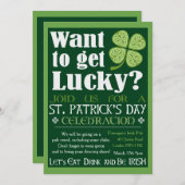 Woll zu Get Lucky - St. Patrick's Day Party Einladung (Vorne/Hinten)