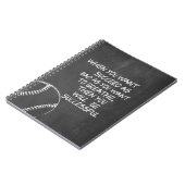 Woll zum Erfolg Baseball Motivierend Notizblock (Linke Seite)