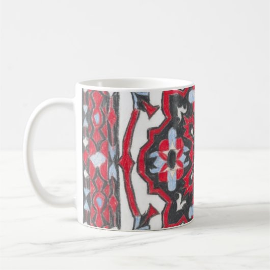 Wolldeckeentwurf 2 auf einer Tasse (Links)