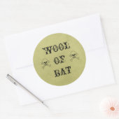 Wolle Bat Label Halloween Potion Bonbons Bar Runder Aufkleber (Umschlag)
