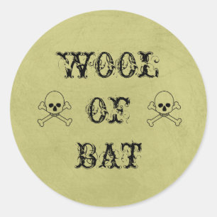 Wolle Bat Label Halloween Potion Bonbons Bar Runder Aufkleber