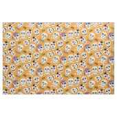 Wolle Halloween Skulls auf Orange Pattern Stoff (Fat Quarter (45,7 x 55,9 cm))