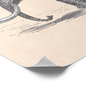 Wolle Mammoth und Skeleton prähistorische Tiere Poster (Ecke)