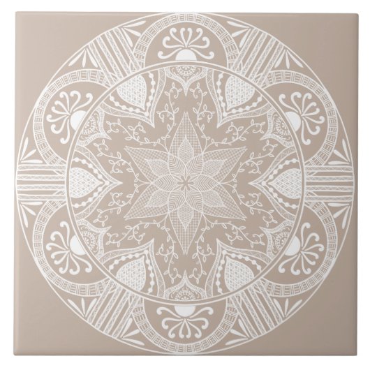 Wolle-Mandala Fliese (Vorderseite)