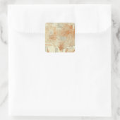 Wolle Quadratischer Aufkleber (Tasche)