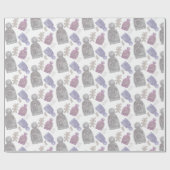 Wolle Strick Hats Wasserfarbe Handgemalt Geschenkpapier (Flach)