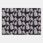 Wolle Strick Hats Wasserfarbe Handgemalt Geschenkpapier Set (Vorderseite 2)