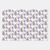 Wolle Strick Hats Wasserfarbe Handgemalt Geschenkpapier Set (Vorderseite)