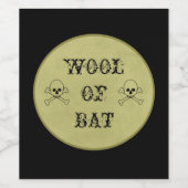 Wolle von Bat Halloween Weinetikett (Einzelnes Label)