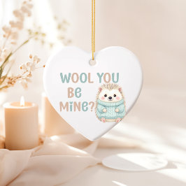 Wolle, wirst du mein Weihnachtsbaumschmuck sein  Keramik Ornament
