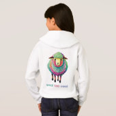 Wolle zu Coole Sheep Illustration Hoodie (Schwarz voll)