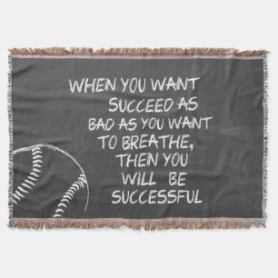 Wollen Erfolg haben Baseball-Motivation Decke