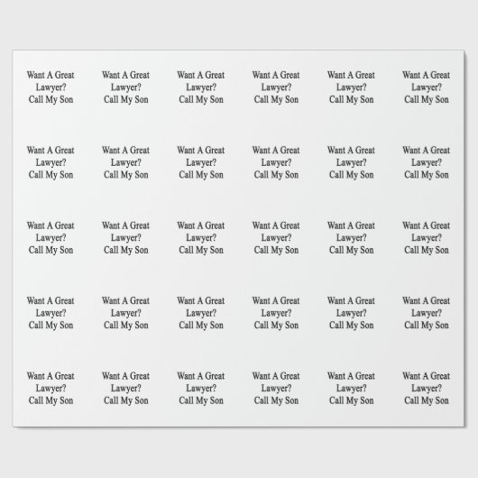 Wollen Sie einen großen Rechtsanwalt-Anruf mein Geschenkpapier (Flach)