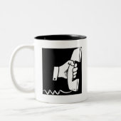 Wollen Sie es gestern? Zweifarbige Tasse (Links)