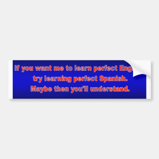 Wollen Sie mich, um perfektes Englisch zu lernen? Autoaufkleber