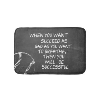 Wollen Sie, um dem motivierend Baseball zu folgen Badematte