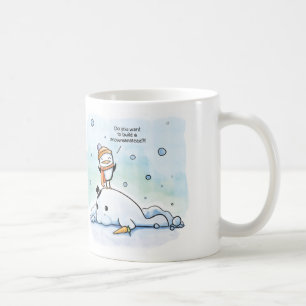 Wollen Sie, um ein Snowmanatee zu errichten - Kaffeetasse