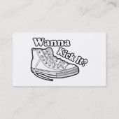 Wollen Sie, um es zu treten Turnschuhe Visitenkarte (Rückseite)