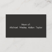 Wollen Sie, um Geschäfts-Karten zu spielen Telefonnummerkarte (Rückseite)