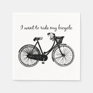 "Wollen Sie, um mein Fahrrad zu fahren" Serviette