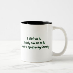 Wollen Sie, um mit Grammy zu sprechen Zweifarbige Tasse