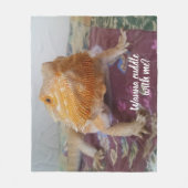 Wollen Sie, um mit mir entzückendes bärtiges Fleecedecke (Vorderseite)