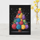 Wollene Weihnachtsbaum Karte (Gelbe Blume)