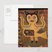 Wollfigur eines Jaguars, Paracas Kultur Postkarte (Vorne/Hinten)