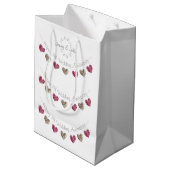 Wollherz 7. oder Hochzeitsgeschenk Mittlere Geschenktüte (Rückseite Schrägansicht)