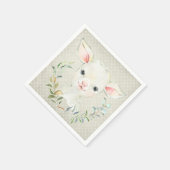 Wollie Lambert Lamb Neutral Napkin - Babydusche Serviette (Ecke)