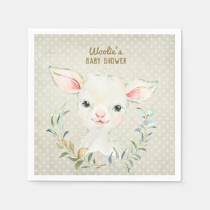 Wollie Lambert Niedlich Lamb Napkin - Babydusche Serviette