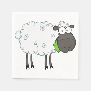 Wollige Schaf-Papierservietten Serviette
