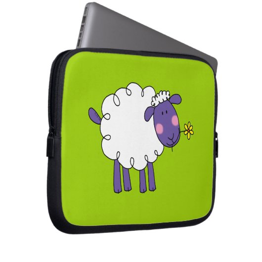 Wollige Schafe Laptopschutzhülle (Vorne Rechts)