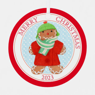 WOLLIGER GINGERBREAD 2023 Metall-Kreisschmuckanhän Ornament Aus Metall