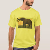 Wolliges Mammut-Antiken-Druck T-Shirt (Vorderseite)
