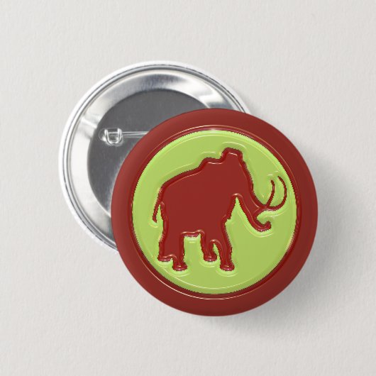 Wolliges Mammut Button (Vorne & Hinten)