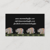 Wolliges Mammut des Häkelarbeithaken-Garnelefanten Visitenkarte (Rückseite)