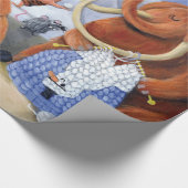 Wolliges Mammut-Familie in der Eiszeit Geschenkpapier (Ecke)