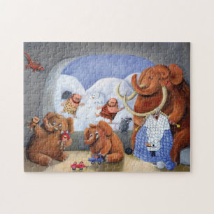 Wolliges Mammut-Familie in der Eiszeit Puzzle