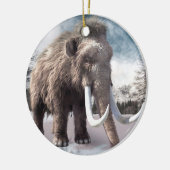 Wolliges Mammut Keramik Ornament (Links)