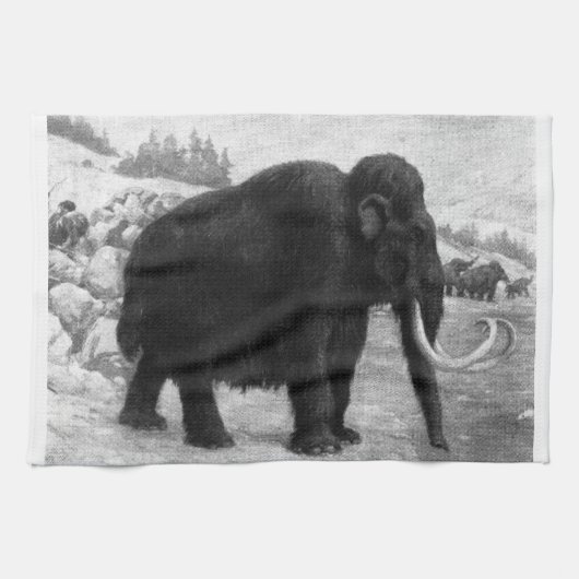 Wolliges Mammut-Mod-Schicksal Geschirrtuch (Horizontal)