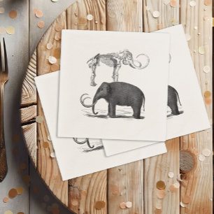 Wolliges Mammut-prähistorischer Elefant und Serviette