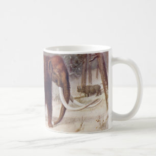Wolliges Mammut-prähistorischer tierischer antiker Kaffeetasse