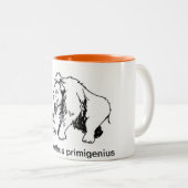 Wolliges Mammut-Tasse (wissenschaftlicher Name) Zweifarbige Tasse (VorderseiteRechts)