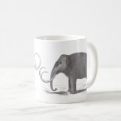 Wolliges Mammut und Skeleton Vintage Evolution Kaffeetasse (VorderseiteRechts)