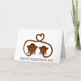 Wolliges Mammut-Valentinstag-Karte Feiertagskarte