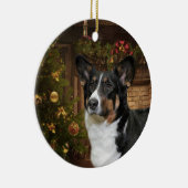 Wolljacken-WaliserCorgi Keramik Ornament (Rechts)