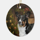 Wolljacken-WaliserCorgi Keramik Ornament (Links)