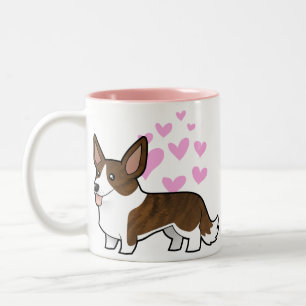 Wolljacken-Walisercorgi-Liebe Zweifarbige Tasse